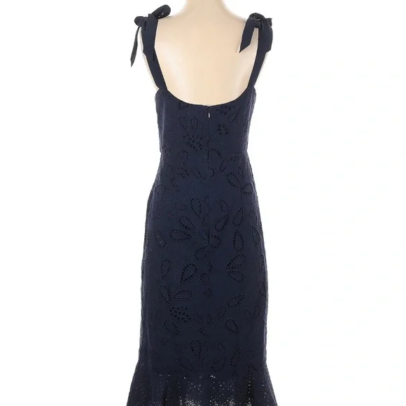 SALONI Navy Blue Midi Dress - Picture 2 of 6